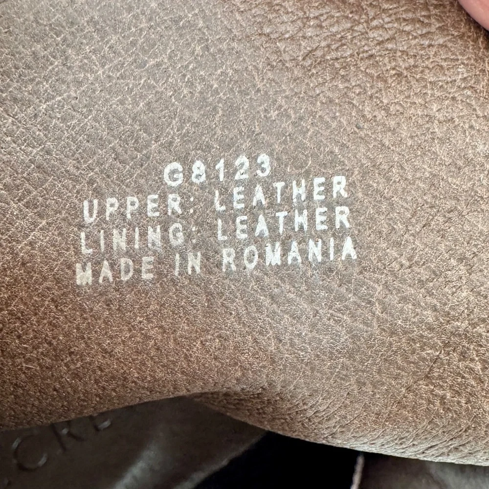 EUC J. Crew Stamped Croc Zip Women's Brown Leather Ankle Booties - Size‎ 5.5